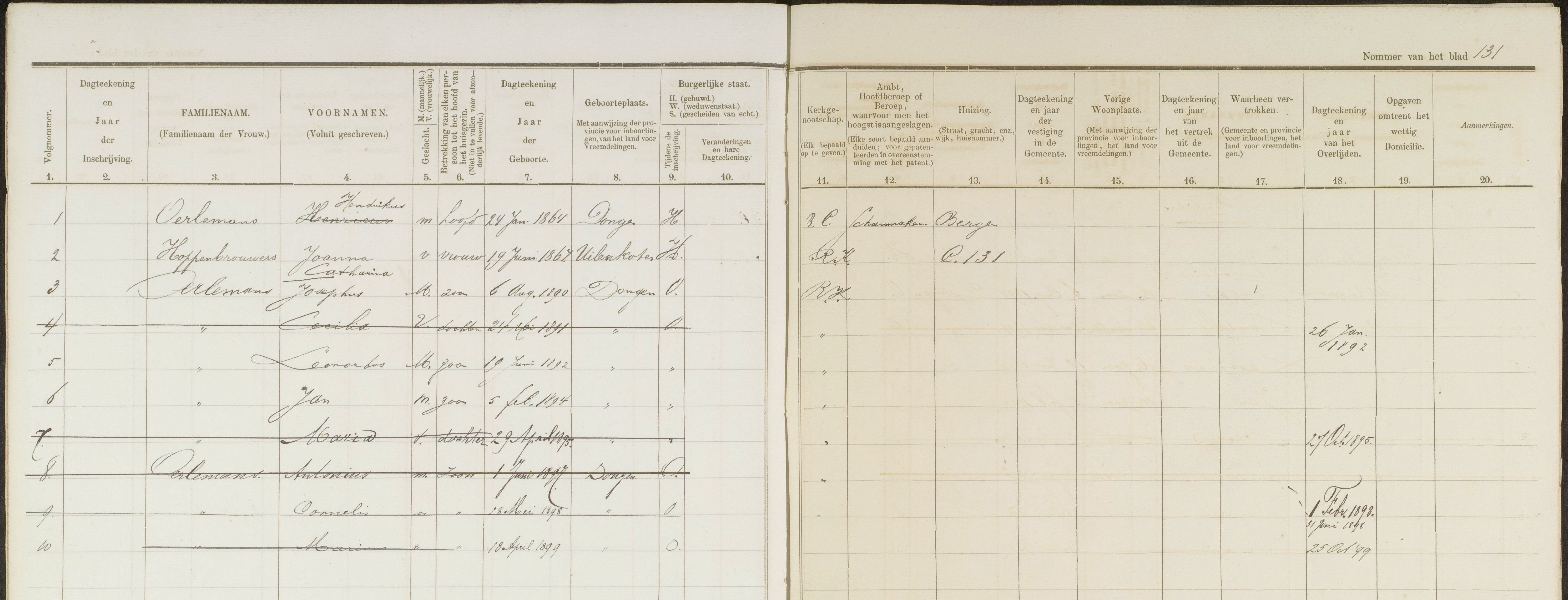 oerlemans_hendrikus_schoenmaker__en_anna_cath._hoppenbrouwers_wonen_met_hun_kinderen_bergen_c131_-_dongen_-_bev._reg._1890-1899_inv._29_bl._131.jpg